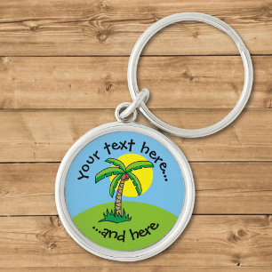 Palm Tree Cartoon Keychain