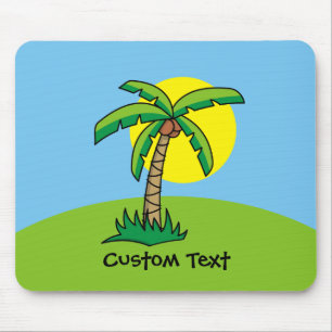 Palm Tree Cartoon Mouse Pad
