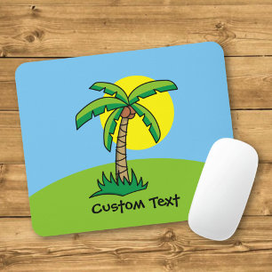 Palm Tree Cartoon Mouse Pad