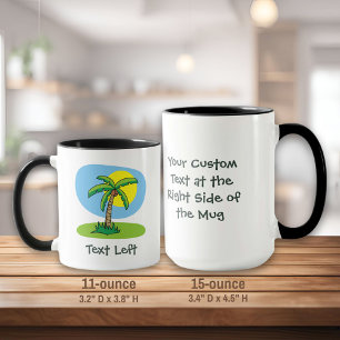 Palm Tree Cartoon Mug