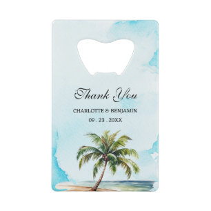 Palm Tree Coastal Beach Wedding Favour