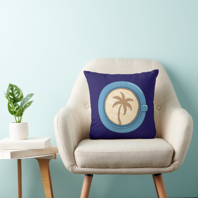 Palm Tree Coffee Latte Cushion (Chair)