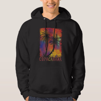 Palm tree Colorful Copacabana Paradise Rio Beach O Hoodie