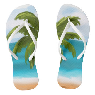Palm Tree Custom Flip-Flops- make changes yourself Jandals