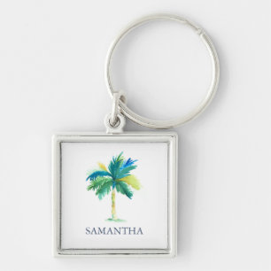 Palm Tree Customisable Keychains Personalised
