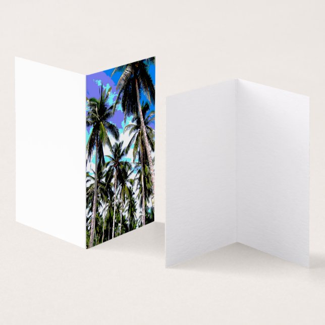 Palm Tree Design Card (Inside and Outside)