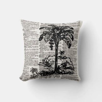 Palm Tree Dictionary Art Cushion