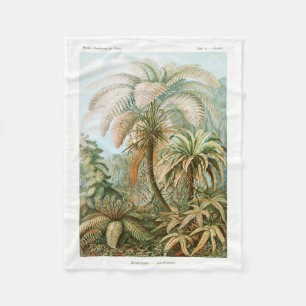 Palm Tree Ernst Haeckel Fleece Blanket
