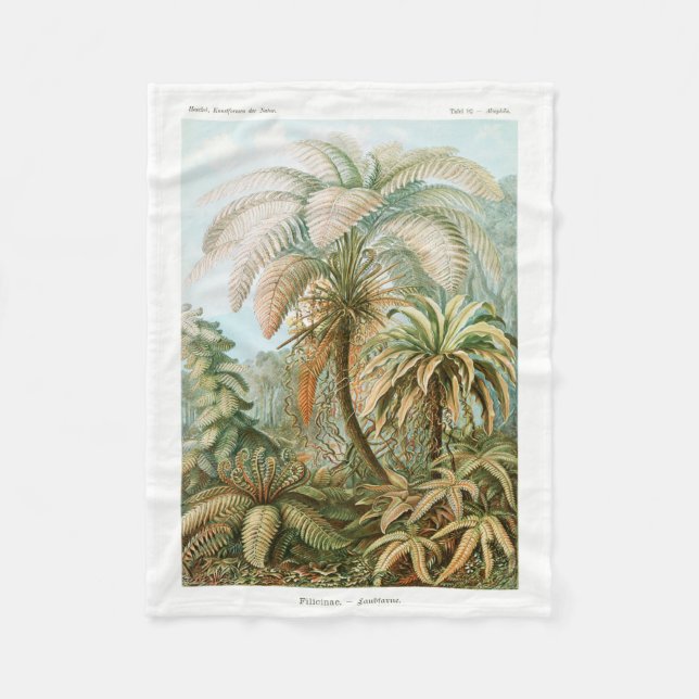 Palm Tree Ernst Haeckel  Fleece Blanket (Front)