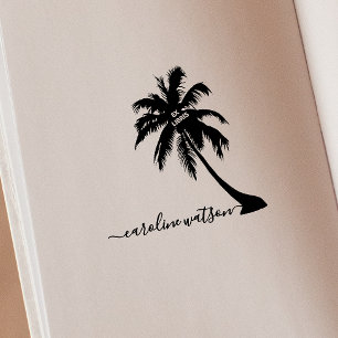 Palm tree Ex libris  Rubber Stamp