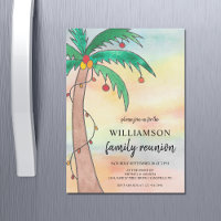 Palm Tree Family Reunion Magnetic Invitation