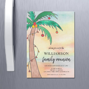 Palm Tree Family Reunion Magnetic Invitation