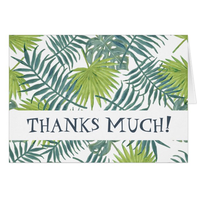 Palm Tree Fronds Painting Hawaiian (Front Horizontal)