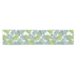 Palm Tree Fronds Painting Hawaiian Short Table Runner