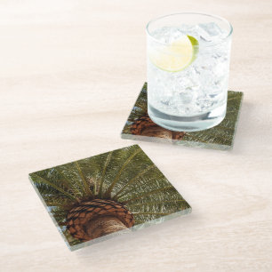 Palm Tree Glass Coaster