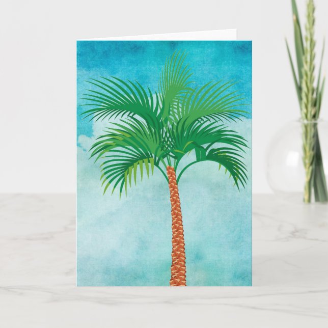 Palm Tree Greeting Card (Front)