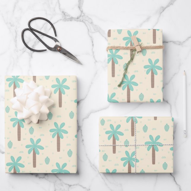 Palm Tree Grove Wrapping Paper Sheet (Front)