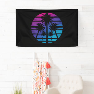 Palm Tree Hawaiian Beach Summer Vacation Banner