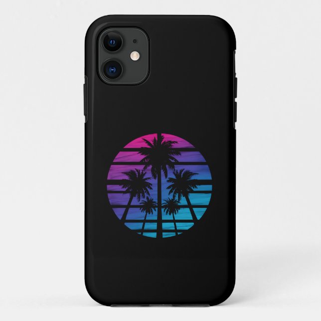 Palm Tree Hawaiian Beach Summer Vacation Case-Mate iPhone Case (Back)