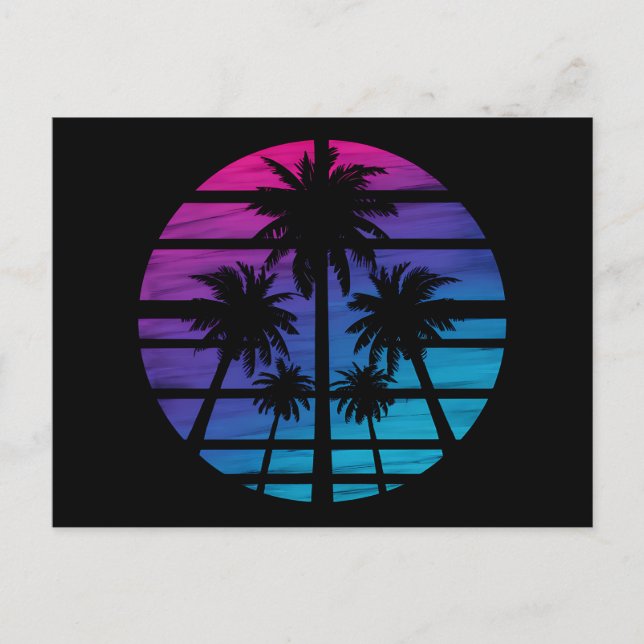 Palm Tree Hawaiian Beach Summer Vacation Postcard (Front)