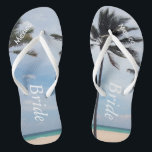 Palm Tree I Wedding Flip Flops Bride Beach Sandals<br><div class="desc">Palm Tree I Wedding Flip Flops Bride Beach Sandals with Personalised Destination</div>