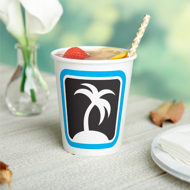 Palm Tree Icon Paper Cups (Creator Uploaded)