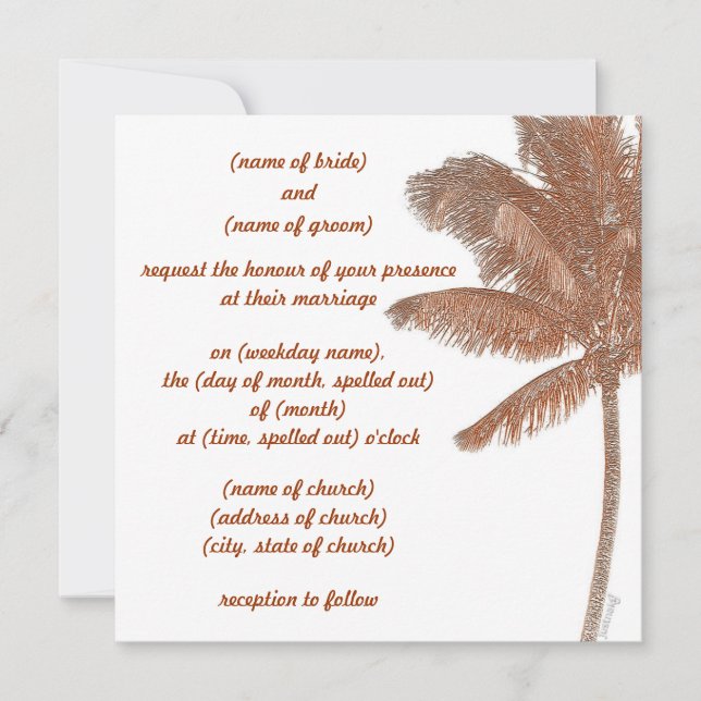 palm tree invitation (Front)