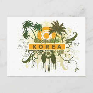 Palm Tree Korea Postcard