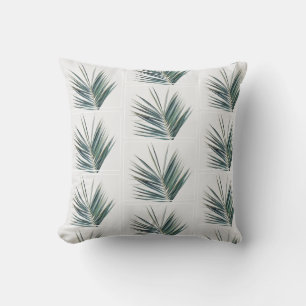 Palm Tree Leaves Brunch Purple Cushion