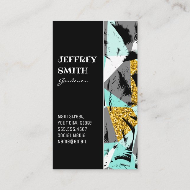 Palm Tree Leaves Business Card (Front)