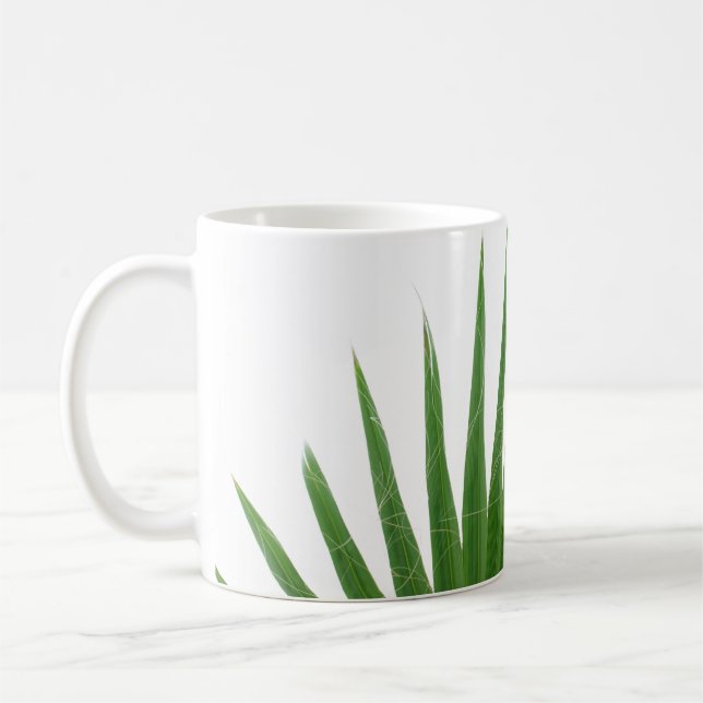 Palm tree leaves coffee mug (Left)