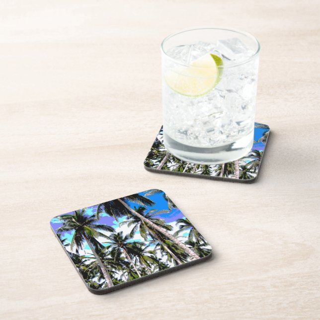 Palm Tree Leaves Design Coaster (Right Side)