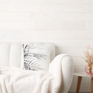 Palm Tree Leaves Minimalism Sketch Cushion