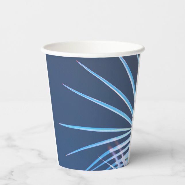Palm Tree Leaves Minimalism Sketch Paper Cups (Back)
