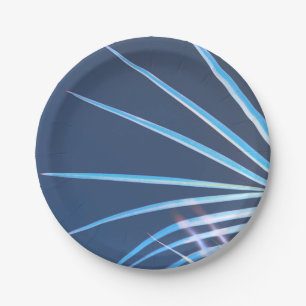 Palm Tree Leaves Minimalism Sketch Paper Plate