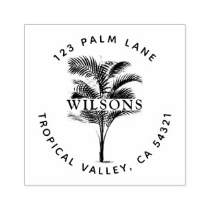 Palm Tree Leaves Rubber Stamp