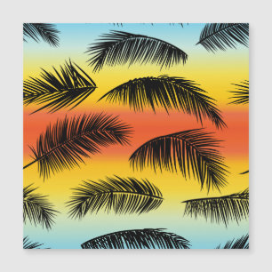 Palm tree leaves: seamless pattern.