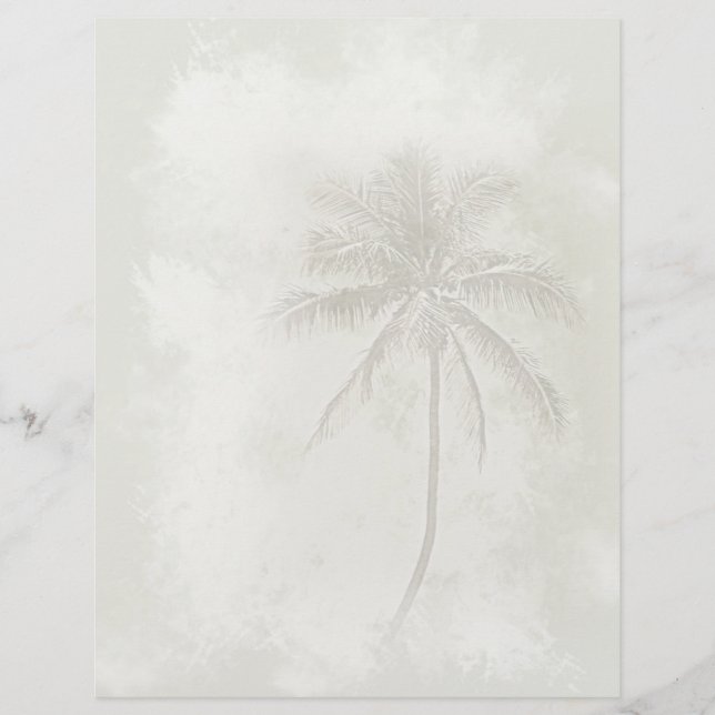 Palm Tree Letterhead - Sand colour (Front)