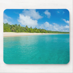 Palm tree lined beach, Tonga Mouse Pad