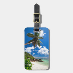 Palm tree luggage tag