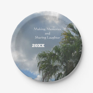 Palm Tree Making Memories Sharing Laughter Paper Plate