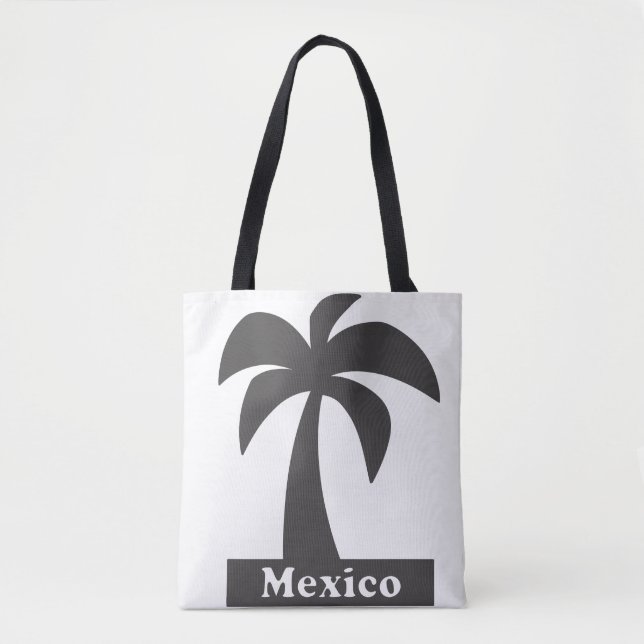 Palm Tree (Mexico Vacation) - Custom All-Over-Prin Tote Bag (Front)