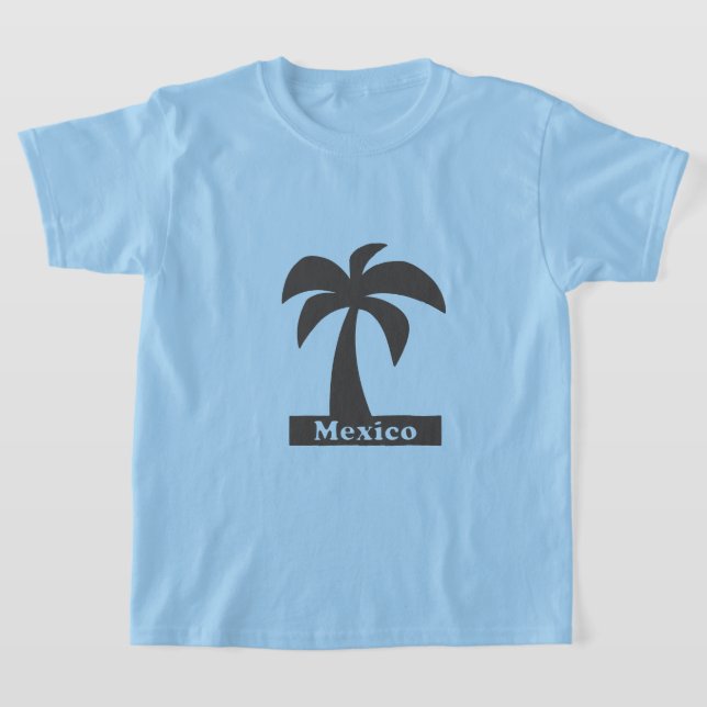 Palm Tree (Mexico Vacation) - Kids' Basic T-Shirt (Laydown)