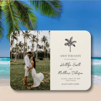 Palm Tree Minimalist Destination Save The Date