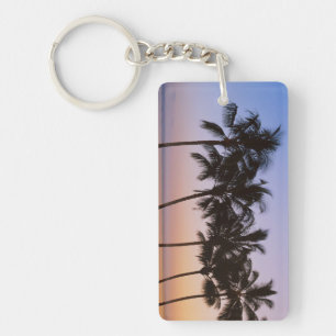 Palm tree, morning key ring