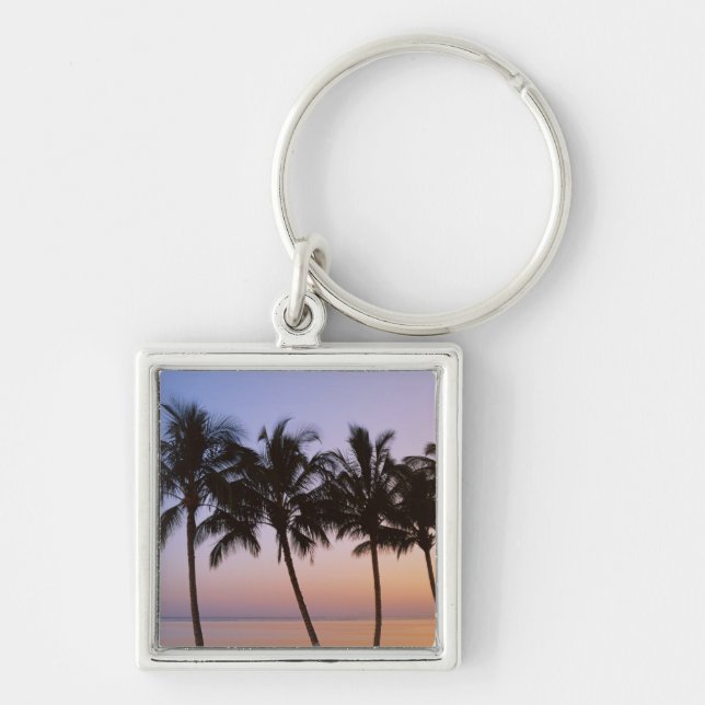 Palm tree, morning key ring (Front)
