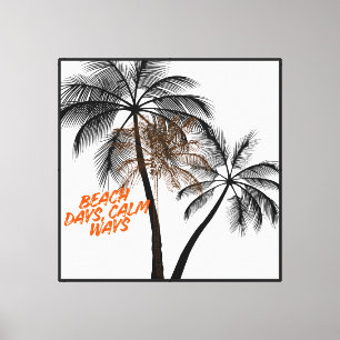 Palm Tree Motivation Art – Fully Customizable Canvas Print