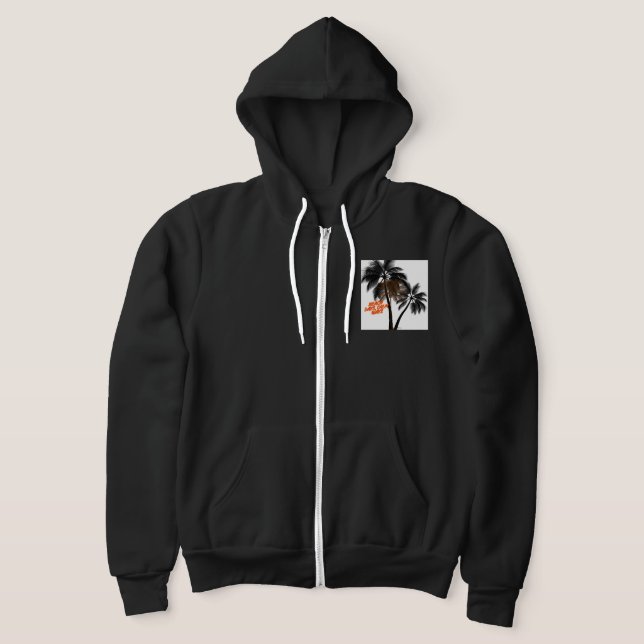 Palm Tree Motivation Art – Fully Customizable Hoodie (Laydown)