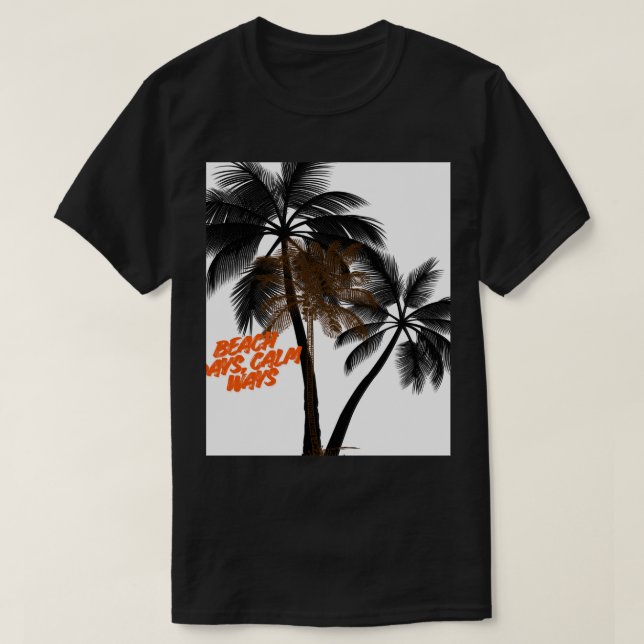 Palm Tree Motivation Art – Fully Customizable T-Shirt (Design Front)