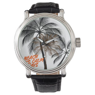 Palm Tree Motivation Art – Fully Customizable Watch